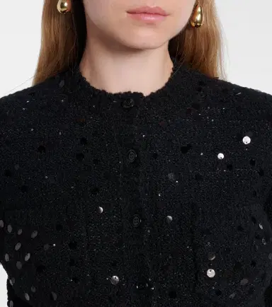 Dolce & Gabbana Sequined wool-blend cardigan | Thumbnail 4 Dolce & Gabbana Sequined wool-blend cardigan | Thumbnail 4
