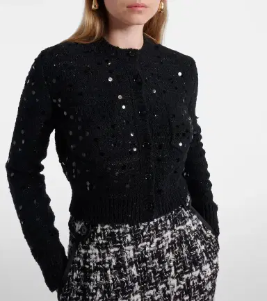 Dolce & Gabbana Sequined wool-blend cardigan | Thumbnail 5 Dolce & Gabbana Sequined wool-blend cardigan | Thumbnail 5