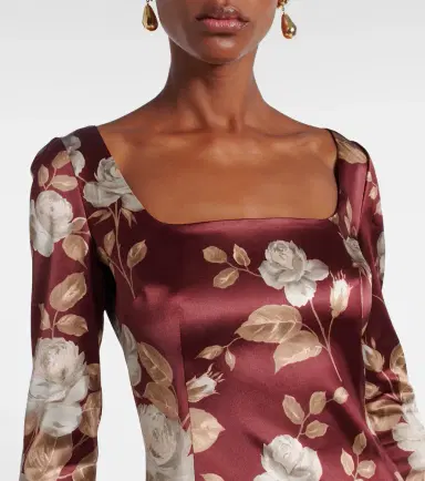 Dolce & Gabbana Floral satin midi dress | Thumbnail 5 Dolce & Gabbana Floral satin midi dress | Thumbnail 5