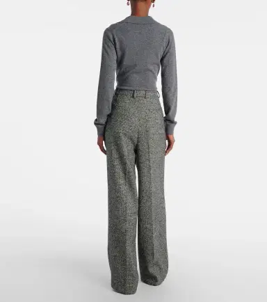 Dolce & Gabbana Pleated wool-blend wide-leg pants | Thumbnail 4 Dolce & Gabbana Pleated wool-blend wide-leg pants | Thumbnail 4