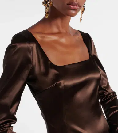 Dolce & Gabbana Satin midi dress | Thumbnail 2 Dolce & Gabbana Satin midi dress | Thumbnail 2