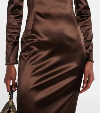 Dolce & Gabbana Satin midi dress | Thumbnail 3 Dolce & Gabbana Satin midi dress | Thumbnail 3