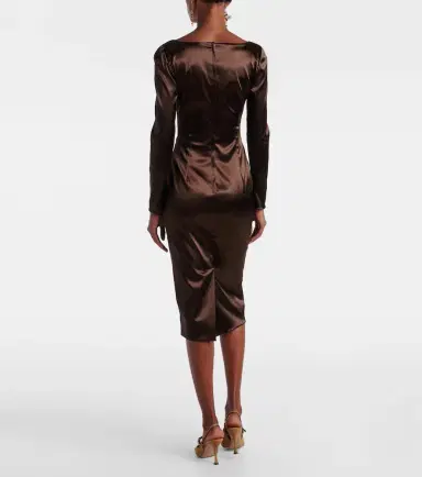 Dolce & Gabbana Satin midi dress | Thumbnail 4 Dolce & Gabbana Satin midi dress | Thumbnail 4