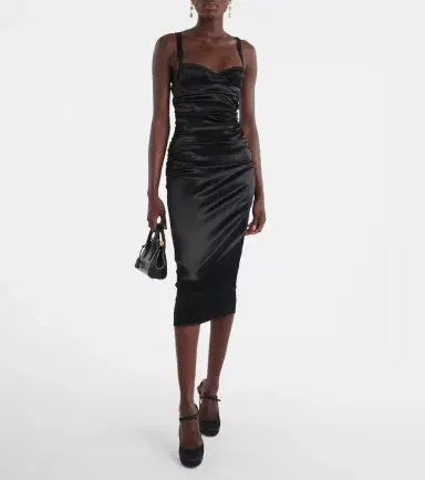 Dolce & Gabbana Ruched satin bustier dress | Thumbnail 2 Dolce & Gabbana Ruched satin bustier dress | Thumbnail 2