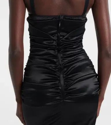 Dolce & Gabbana Ruched satin bustier dress | Thumbnail 3 Dolce & Gabbana Ruched satin bustier dress | Thumbnail 3