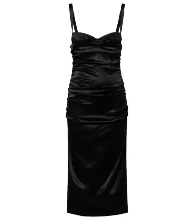 Dolce & Gabbana Ruched satin bustier dress | Thumbnail 1 Dolce & Gabbana Ruched satin bustier dress | Thumbnail 1