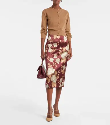 Dolce & Gabbana Floral high-rise satin midi skirt | Thumbnail 4 Dolce & Gabbana Floral high-rise satin midi skirt | Thumbnail 4