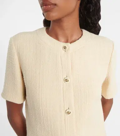 Gucci Double G wool-blend tweed minidress | Thumbnail 3 Gucci Double G wool-blend tweed minidress | Thumbnail 3
