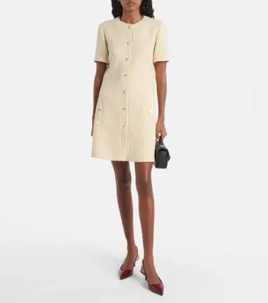 Gucci Double G wool-blend tweed minidress | Thumbnail 6 Gucci Double G wool-blend tweed minidress | Thumbnail 6