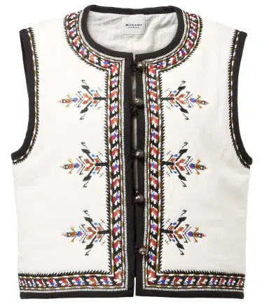 Marant Etoile Zeana embroidered vest | Thumbnail 1 Marant Etoile Zeana embroidered vest | Thumbnail 1