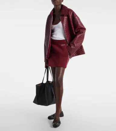 Gucci GG debossed leather jacket | Thumbnail 4 Gucci GG debossed leather jacket | Thumbnail 4