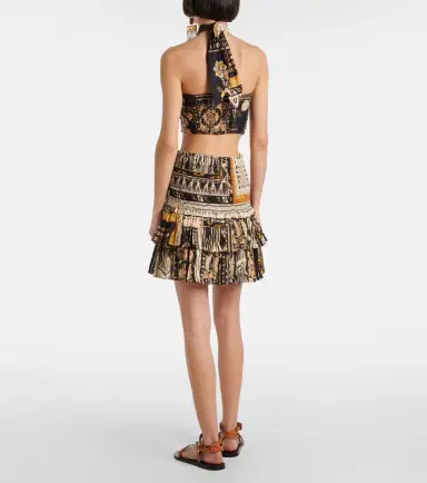 Marant Étoile Naomi shirred printed cotton miniskirt | Thumbnail 4 Marant Étoile Naomi shirred printed cotton miniskirt | Thumbnail 4