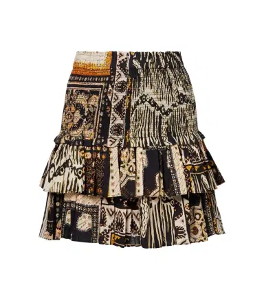 Marant Étoile Naomi shirred printed cotton miniskirt | Thumbnail 1 Marant Étoile Naomi shirred printed cotton miniskirt | Thumbnail 1