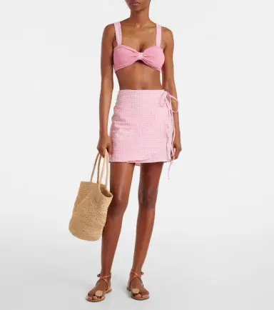 Hunza G Gingham beach cover-up | Thumbnail 3 Hunza G Gingham beach cover-up | Thumbnail 3