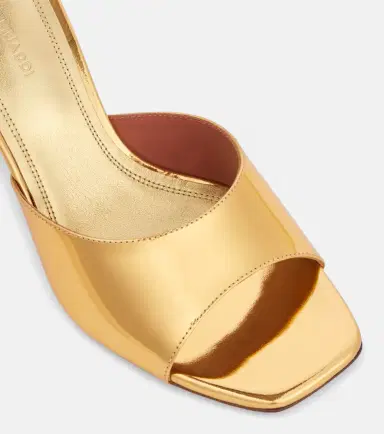 Amina Muaddi Lupita 70 metallic leather mules | Thumbnail 2 Amina Muaddi Lupita 70 metallic leather mules | Thumbnail 2