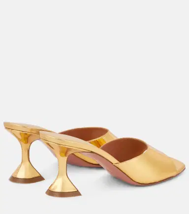 Amina Muaddi Lupita 70 metallic leather mules | Thumbnail 4 Amina Muaddi Lupita 70 metallic leather mules | Thumbnail 4