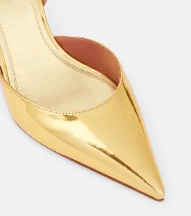 Amina Muaddi Holli 70 mirrored leather slingback pumps | Thumbnail 3 Amina Muaddi Holli 70 mirrored leather slingback pumps | Thumbnail 3