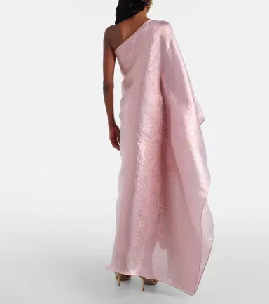 Taller Marmo Betsy one-shoulder fil coupé gown | Thumbnail 4 Taller Marmo Betsy one-shoulder fil coupé gown | Thumbnail 4