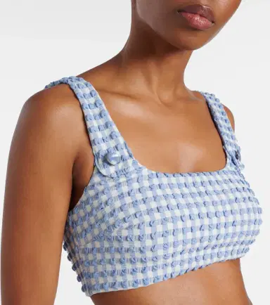Simkhai Ainsley gingham bikini top | Thumbnail 2 Simkhai Ainsley gingham bikini top | Thumbnail 2