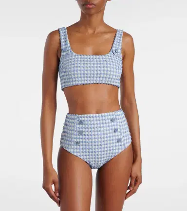 Simkhai Ainsley gingham bikini top | Thumbnail 4 Simkhai Ainsley gingham bikini top | Thumbnail 4