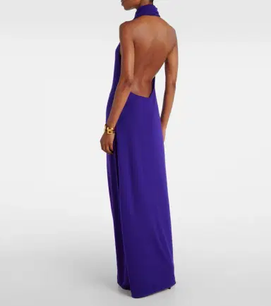Tom Ford Halterneck cashmere-blend gown | Thumbnail 3 Tom Ford Halterneck cashmere-blend gown | Thumbnail 3