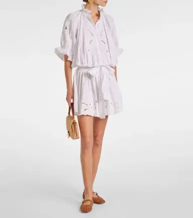 JULIET DUNN Embroidered cotton poplin minidress | Thumbnail 2 JULIET DUNN Embroidered cotton poplin minidress | Thumbnail 2