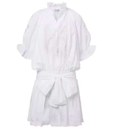 JULIET DUNN Embroidered cotton poplin minidress | Thumbnail 1 JULIET DUNN Embroidered cotton poplin minidress | Thumbnail 1