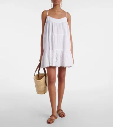 JULIET DUNN Embroidered cotton poplin slip dress | Thumbnail 4 JULIET DUNN Embroidered cotton poplin slip dress | Thumbnail 4