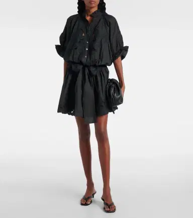 JULIET DUNN Embroidered cotton poplin minidress | Thumbnail 2 JULIET DUNN Embroidered cotton poplin minidress | Thumbnail 2