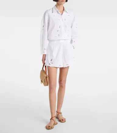JULIET DUNN Embroidered cotton poplin shorts | Thumbnail 3 JULIET DUNN Embroidered cotton poplin shorts | Thumbnail 3