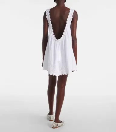 JULIET DUNN Embroidered cotton poplin minidress | Thumbnail 3 JULIET DUNN Embroidered cotton poplin minidress | Thumbnail 3
