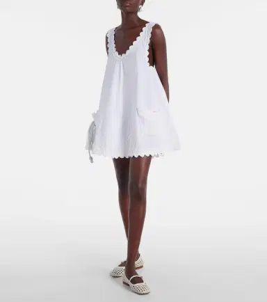 JULIET DUNN Embroidered cotton poplin minidress | Thumbnail 4 JULIET DUNN Embroidered cotton poplin minidress | Thumbnail 4