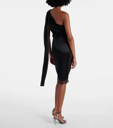 Tom Ford Silk-blend crêpe satin pencil skirt | Thumbnail 4 Tom Ford Silk-blend crêpe satin pencil skirt | Thumbnail 4