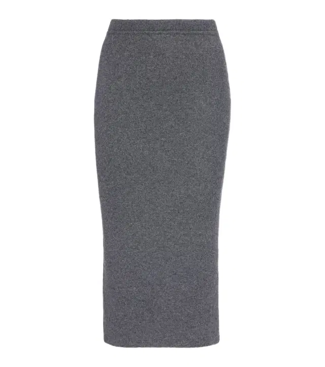 Cashmere and cotton-blend midi skirt Cashmere and cotton-blend midi skirt
