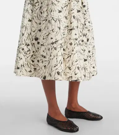 Proenza Schouler White Label Austin cotton poplin midi skirt | Thumbnail 3 Proenza Schouler White Label Austin cotton poplin midi skirt | Thumbnail 3