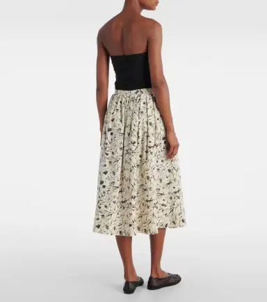 Proenza Schouler White Label Austin cotton poplin midi skirt | Thumbnail 4 Proenza Schouler White Label Austin cotton poplin midi skirt | Thumbnail 4