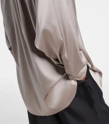 Tom Ford Silk-blend satin shirt | Thumbnail 3 Tom Ford Silk-blend satin shirt | Thumbnail 3