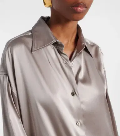 Tom Ford Silk-blend satin shirt | Thumbnail 4 Tom Ford Silk-blend satin shirt | Thumbnail 4