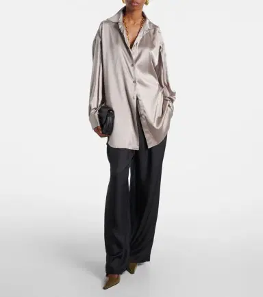Tom Ford Silk-blend satin shirt | Thumbnail 5 Tom Ford Silk-blend satin shirt | Thumbnail 5