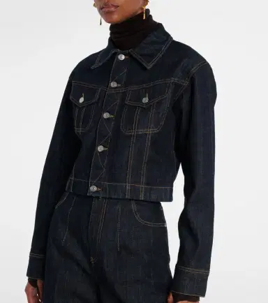 Victoria Beckham Cropped denim jacket | Thumbnail 3 Victoria Beckham Cropped denim jacket | Thumbnail 3