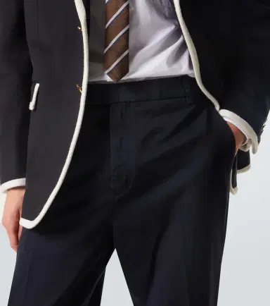 Thom Browne Cotton twill straight pants | Thumbnail 4 Thom Browne Cotton twill straight pants | Thumbnail 4