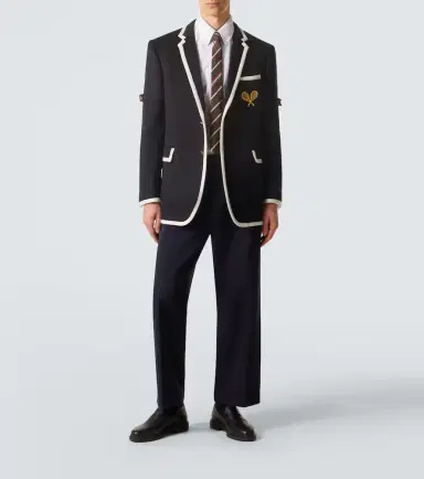 Thom Browne Cotton twill straight pants | Thumbnail 5 Thom Browne Cotton twill straight pants | Thumbnail 5