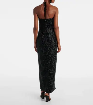 Clio Peppiatt Mariposa embellished halterneck gown | Thumbnail 4 Clio Peppiatt Mariposa embellished halterneck gown | Thumbnail 4