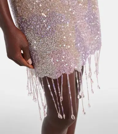 Clio Peppiatt Fringed sequined minidress | Thumbnail 2 Clio Peppiatt Fringed sequined minidress | Thumbnail 2