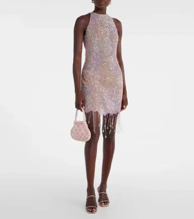 Clio Peppiatt Fringed sequined minidress | Thumbnail 5 Clio Peppiatt Fringed sequined minidress | Thumbnail 5
