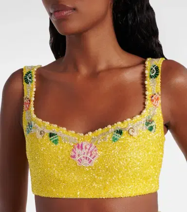 Clio Peppiatt Marina embellished crop top | Thumbnail 2 Clio Peppiatt Marina embellished crop top | Thumbnail 2