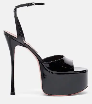 Amina Muaddi Aya 155 patent leather platform sandals | Thumbnail 3 Amina Muaddi Aya 155 patent leather platform sandals | Thumbnail 3