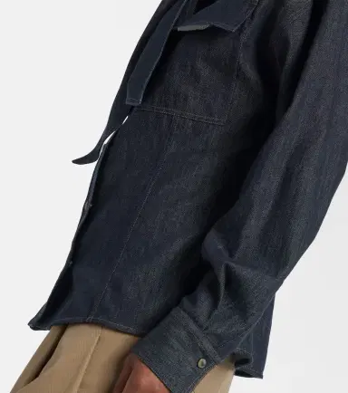 Brunello Cucinelli Bow-tie cotton blouse | Thumbnail 3 Brunello Cucinelli Bow-tie cotton blouse | Thumbnail 3