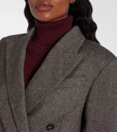 Brunello Cucinelli Wool and linen-blend blazer | Thumbnail 2 Brunello Cucinelli Wool and linen-blend blazer | Thumbnail 2