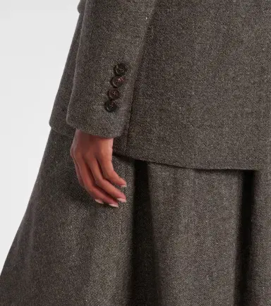 Brunello Cucinelli Wool and linen-blend blazer | Thumbnail 4 Brunello Cucinelli Wool and linen-blend blazer | Thumbnail 4